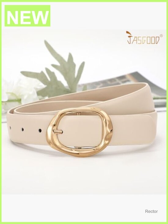 3 Pack Faux Leather Belts with Gold Buckle, Adjustable Waist 26-46 Inches main image 7